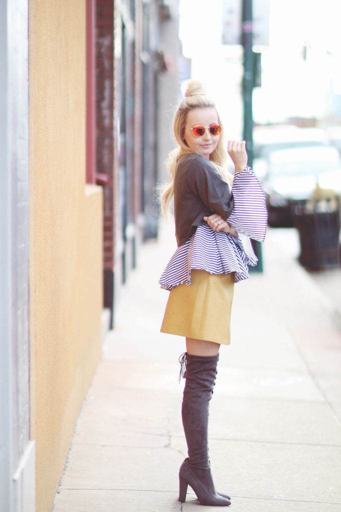 Alena Gidenko of modaprints.com shares tips on styling over the knee boots