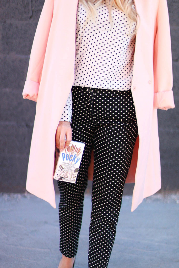 Alena Gidenko fashion blogger for modaprints.com sharing off her polka dot style