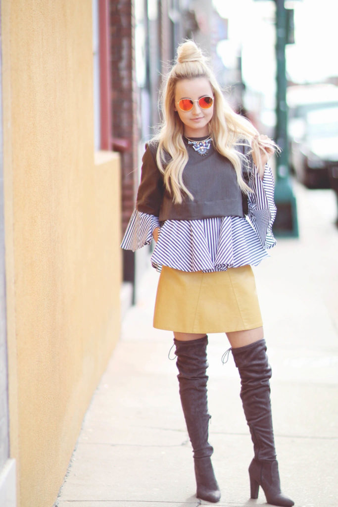 Alena Gidenko of modaprints.com shares tips on styling over the knee boots