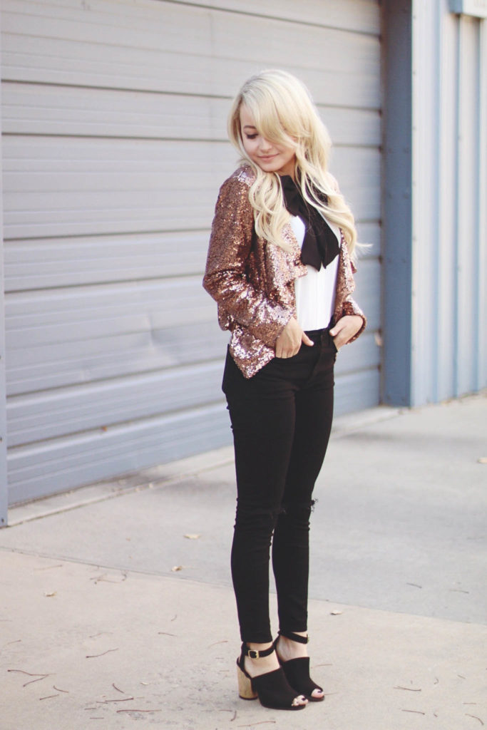 Alena Gidenko of modaprints.com styling sequin for the Holidays