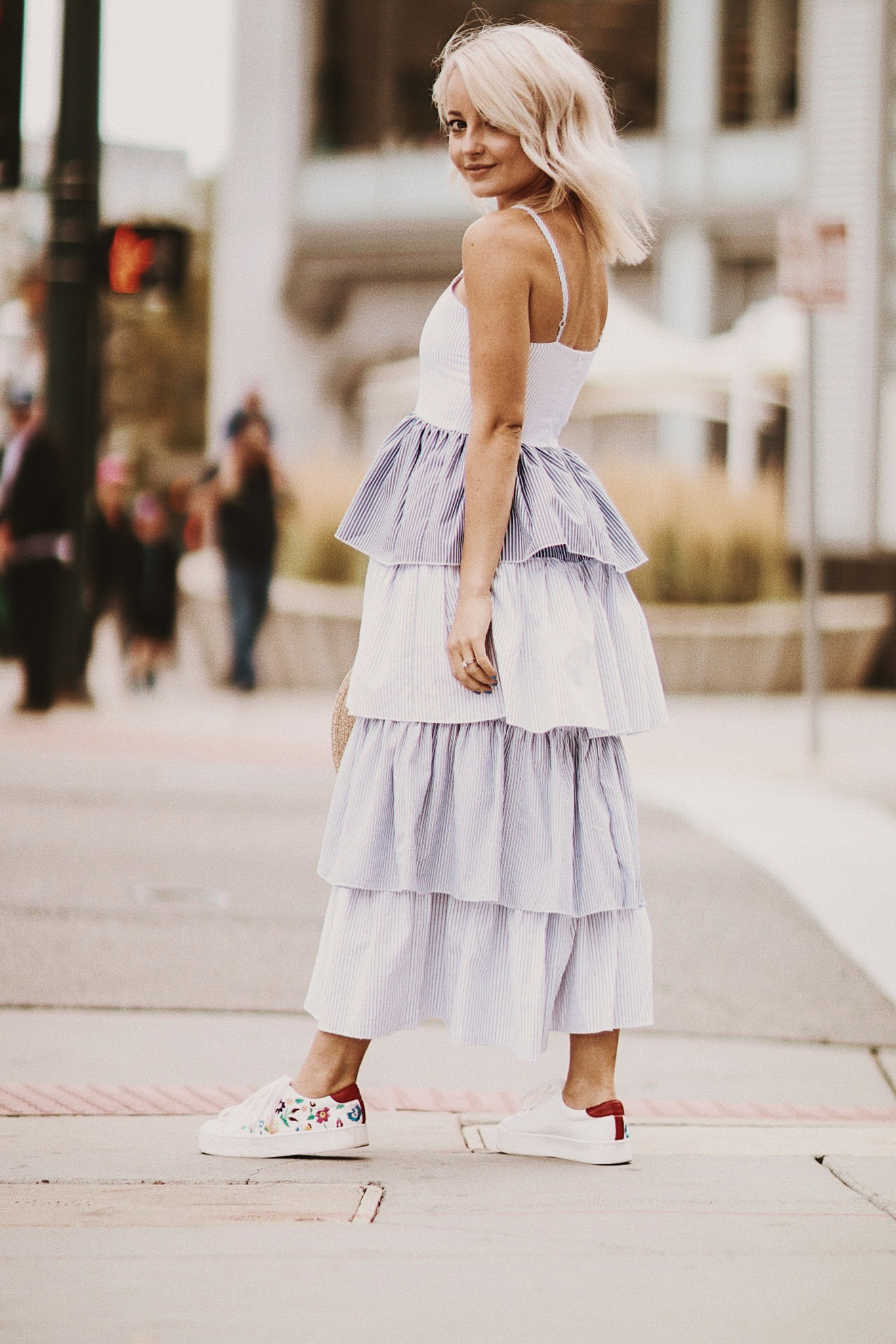 HOW TO PAIR TENNIS SHOES WITH A MAXI DRESS